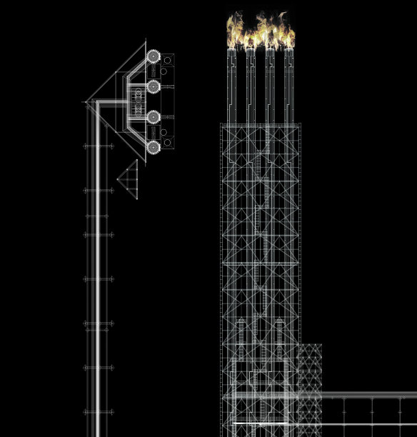 Flare堆栈示意图。3 d渲染图片下载