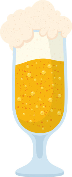 新鲜啤酒杯与泡沫隔离图标图片下载