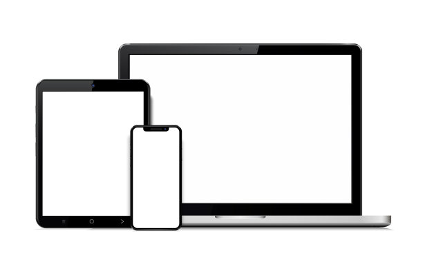 响应式设计的笔记本电脑，平板电脑和智能手机屏幕图片下载