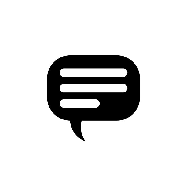 消息-黑色图标上的白色背景图片下载