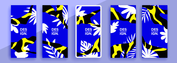 时尚的可编辑的社交网络故事模板，矢量插图。为社交媒体设计背景。图片下载