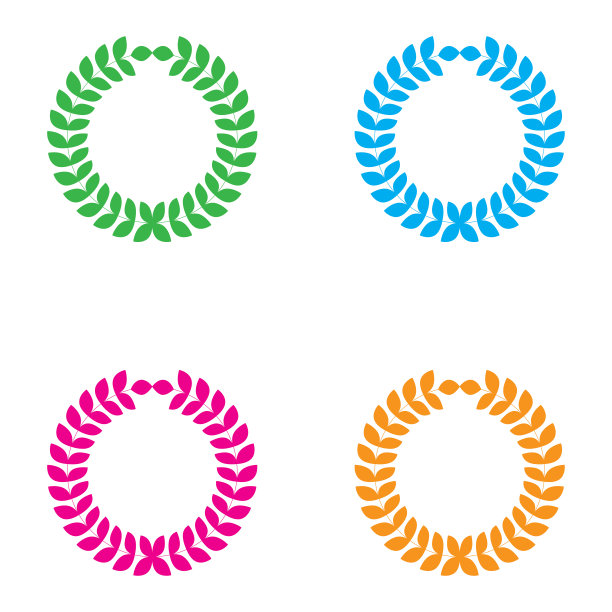 月桂花环图标插图孤立矢量符号图片下载