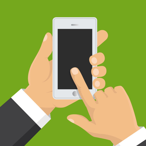 手持平板智能手机经营理念图片下载