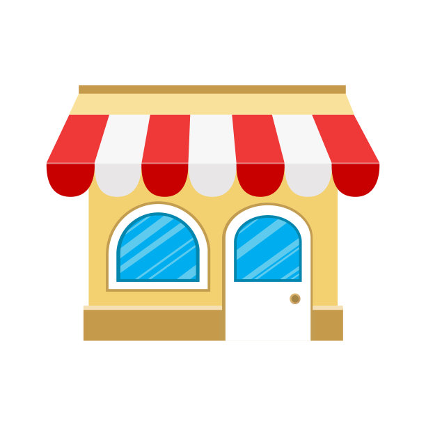 平面风格的图标建筑立面图片下载