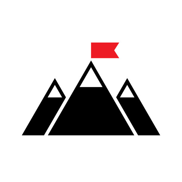 山-黑色图标上的白色背景图片下载