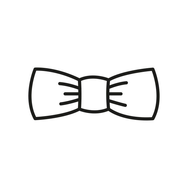 蝴蝶结矢量图标在时尚的平面设计图片下载