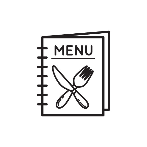 菜单图标在时尚的平面风格图片下载