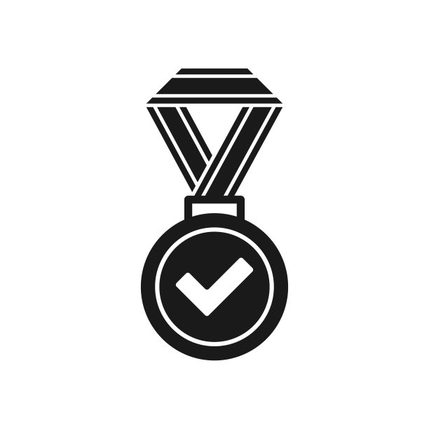 奖项图标在时尚的平面设计，奖章图标图片下载