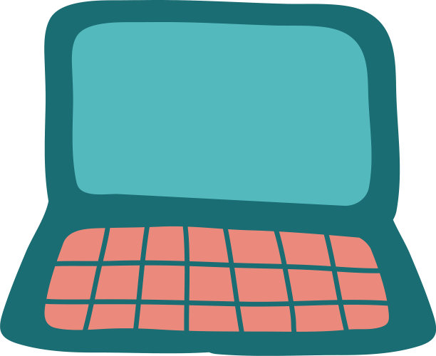 笔记本电脑平面风格图标图片下载