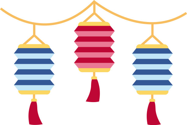 中秋灯平挂装饰风格图片下载