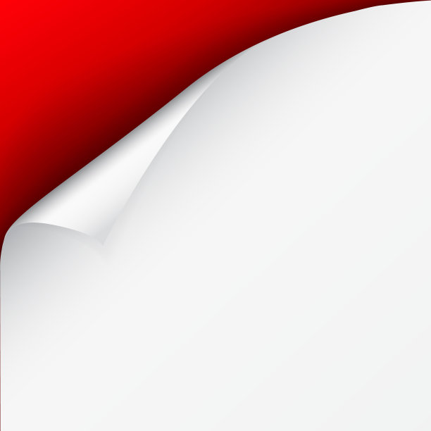 纸页有卷曲的角和阴影。模板为您的设计。矢量图图片下载