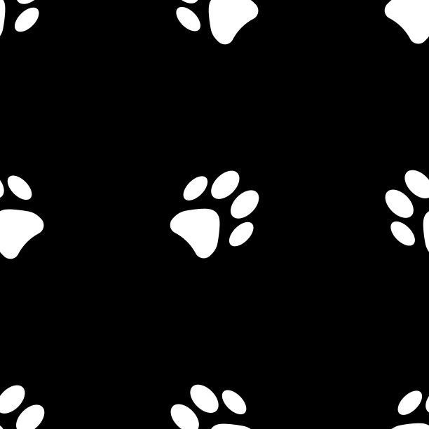 无缝动物爪印图案图片下载