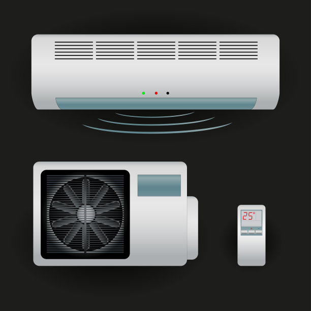 空调设置为黑色背景图片下载