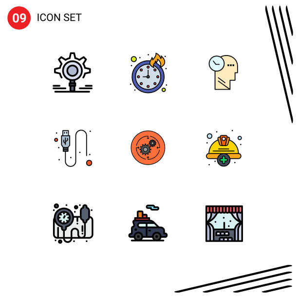 在网格上设置9填充线的平面颜色图片下载