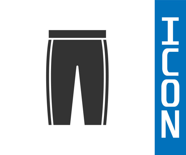 灰色高尔夫裤图标孤立在白色背景。运动设备。体育制服。向量图片下载