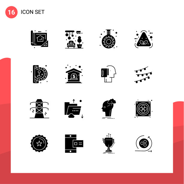 16 .用户界面实心字形包现代图片下载