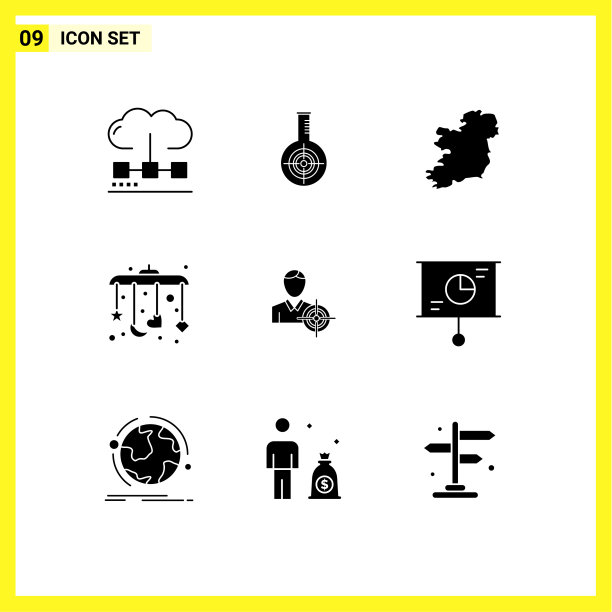 组9现代固体符号设置为焦点图片下载