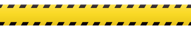 街垒磁带。无缝的边界线。黄色和黑色的隔离胶带。建筑边界。图片下载