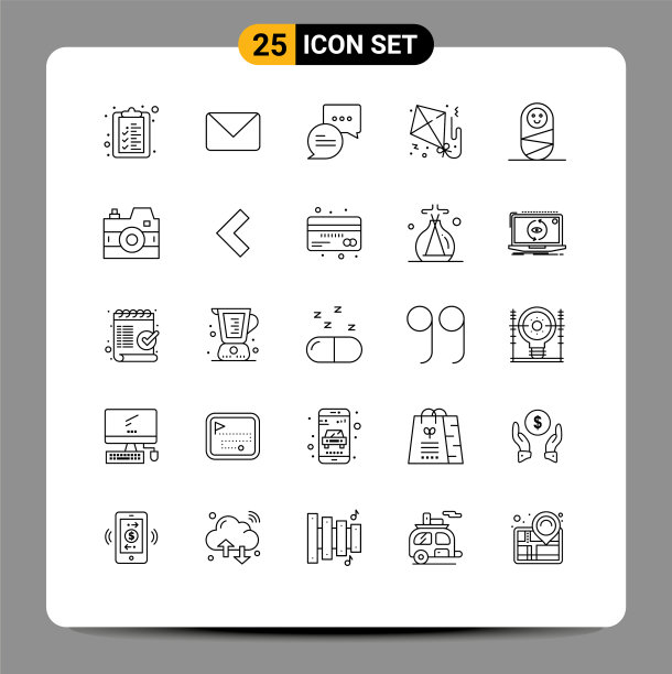 现代设置了25行和媒体符号等图片下载