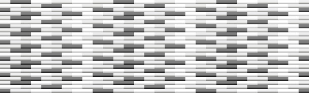 矢量无缝黑白瓷砖。黑、白、灰马赛克厨房后挡板瓷砖。图片下载
