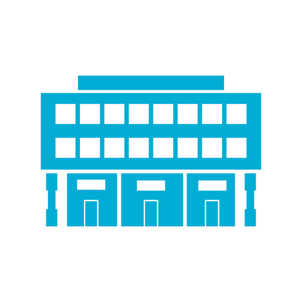 一套商业，住宅和工业建筑图标矢量插图图片下载