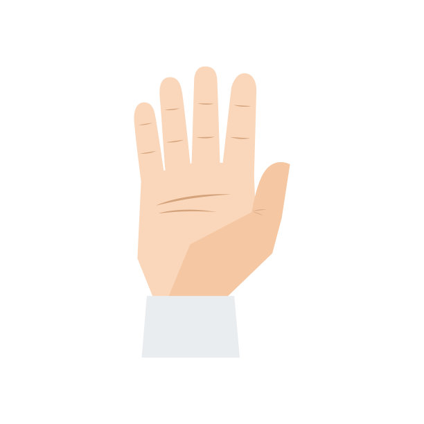 一组手，手指手势矢量插图图片下载