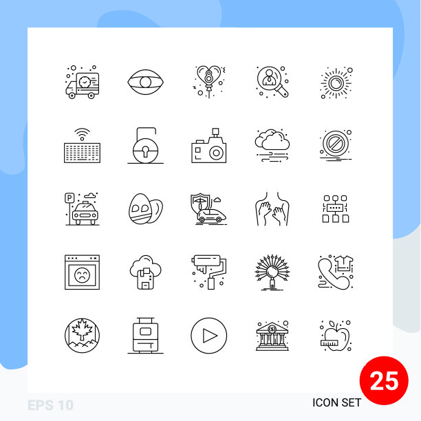 包25条创意线冥想健身图片下载