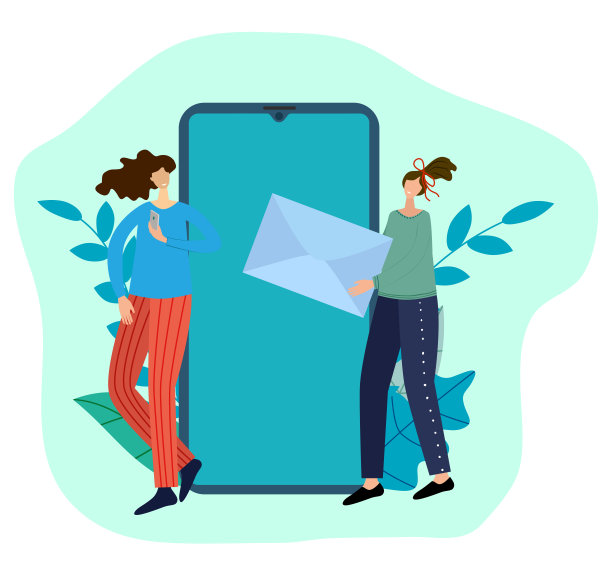 人们在智能手机的帮助下写信图片下载