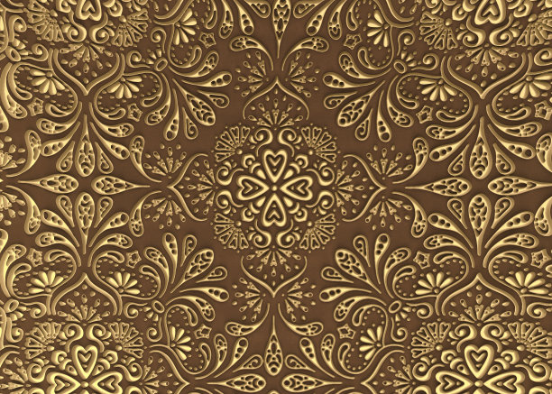 花雕刻装饰墙壁，建筑设计，古董装饰图片下载