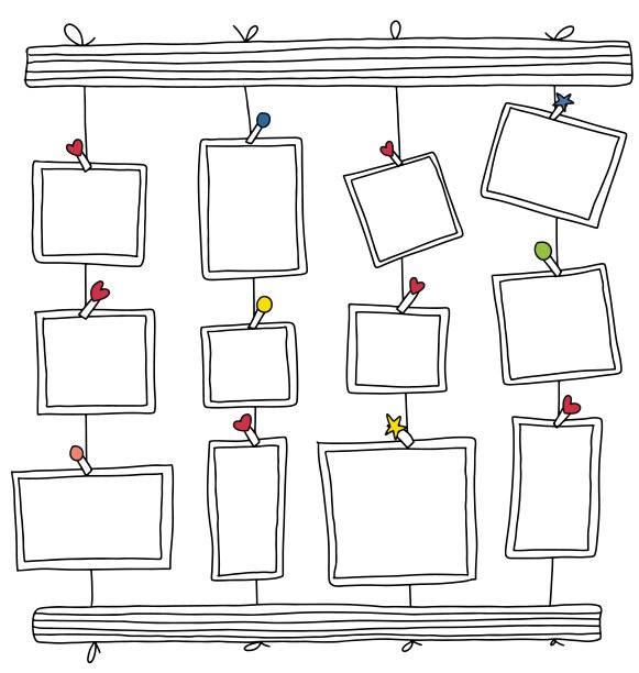 设置相框照片手绘图片下载
