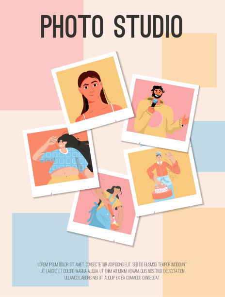 矢量海报的摄影工作室的概念图片下载