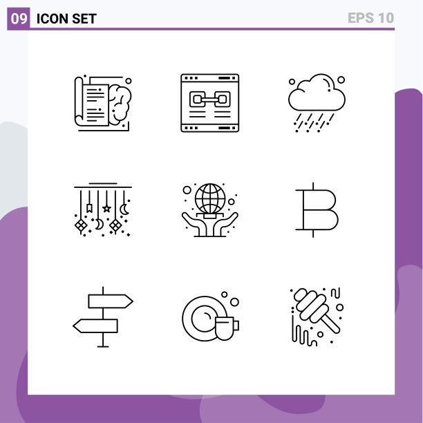 通用图标符号组9现代轮廓图片下载