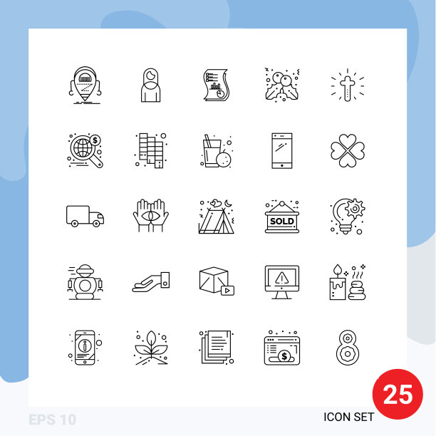 25个世界线标志象征圣诞节图片下载