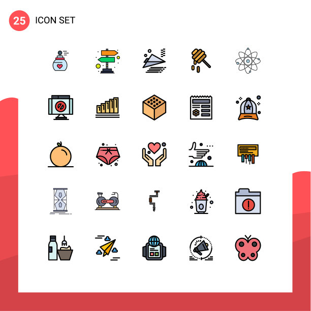 股票图标包25行符号和符号图片下载