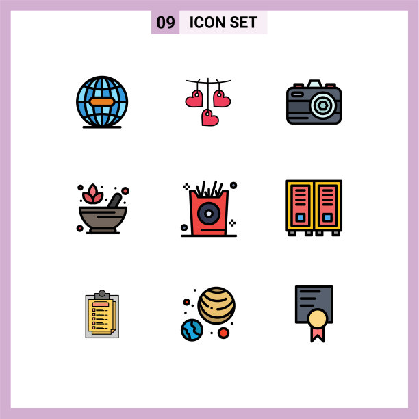 设置9商业填充线平面颜色包图片下载