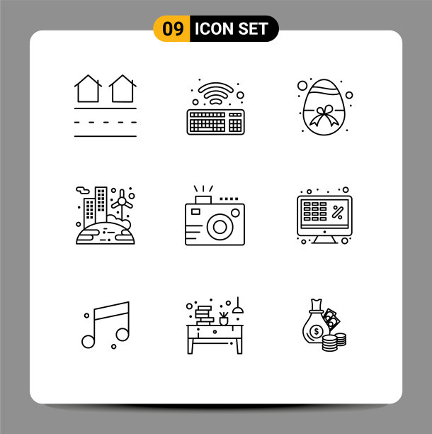 设置9轮廓网格上的镜头风复活节图片下载