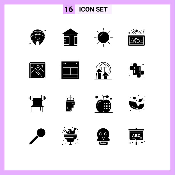 16个适用于网络和移动的通用实体符号图片下载