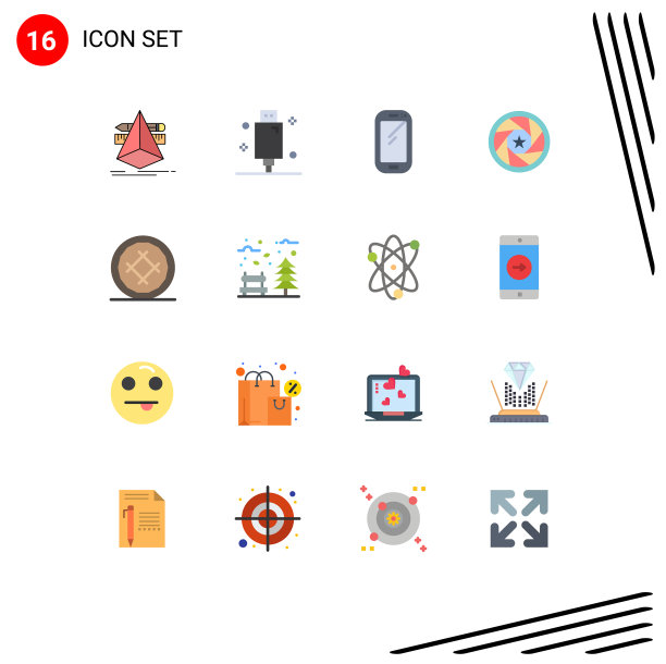 为电影设置16个商业平面颜色包图片下载