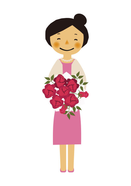 穿着正装的女性插画图片下载