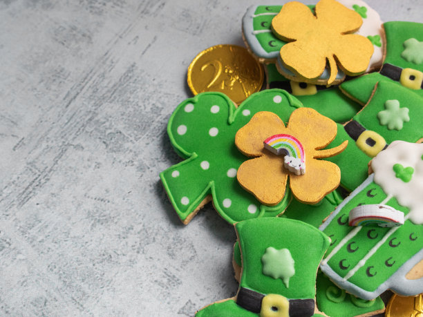 圣帕特里克节装饰糖饼干图片下载