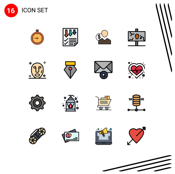 16 .用户界面平色填充线包图片下载