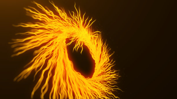 被照亮的圆形框架在黑暗的背景图片下载