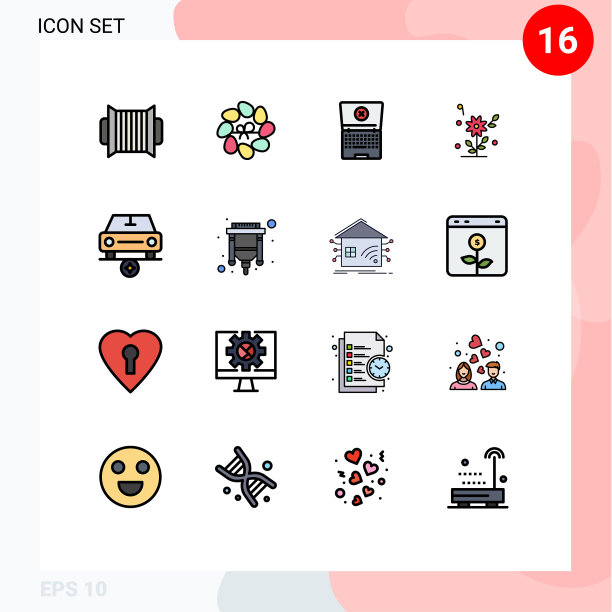 用户界面包16基本平色填充图片下载