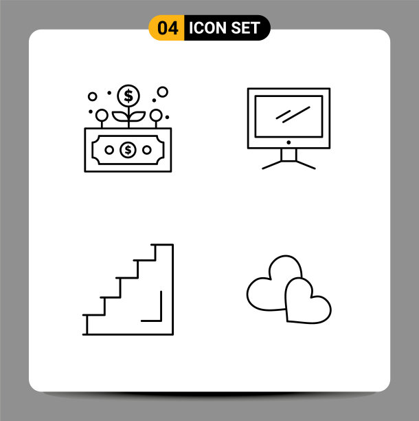 用户界面包4基本填充线平图片下载