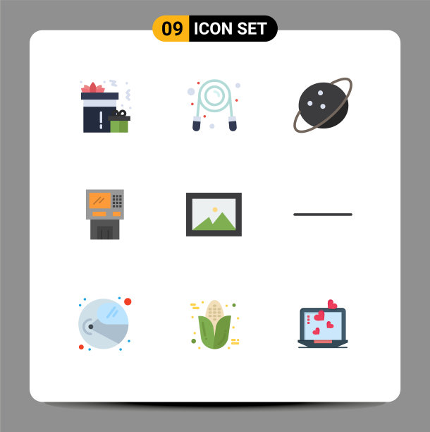 9 .创意图标的现代标志和符号图片下载