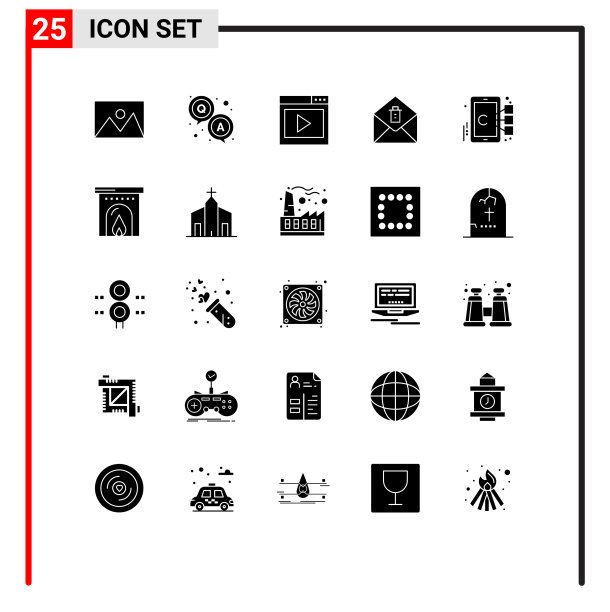 移动界面立体字形设置25个象形文字图片下载