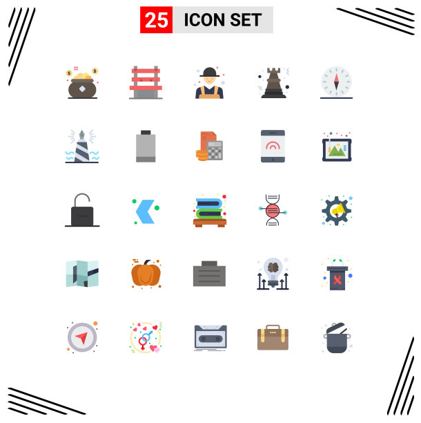 适用于网络和移动的25种通用平面颜色图片下载