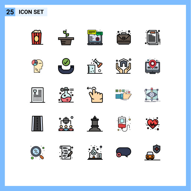 25个通用填充线平色标志符号图片下载