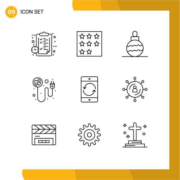 9 .创意图标的现代标志和符号图片下载