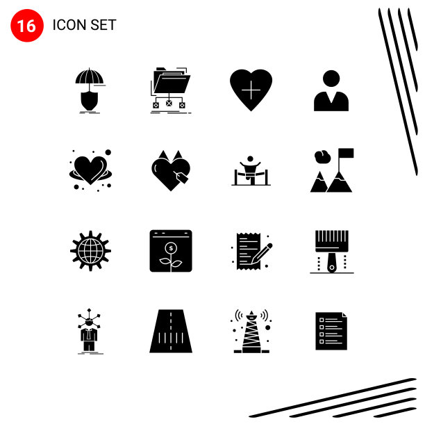 为精灵用户在网格上设置16个实字形图片下载